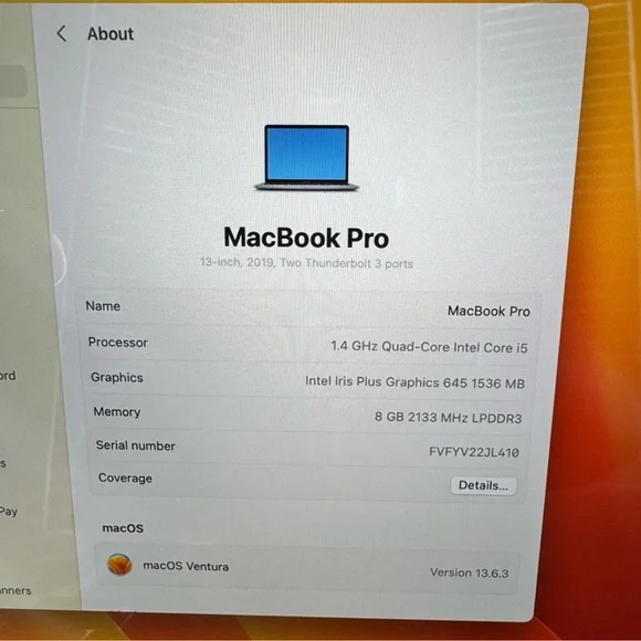 MacBook Pro 13 inch laptop. In GREAT shape. No scratches, works great! - Picture 14 of 14